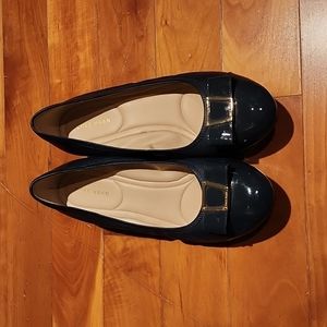 Sz 9.5B Cole Haan Navy Blue Grand Os Wedge.